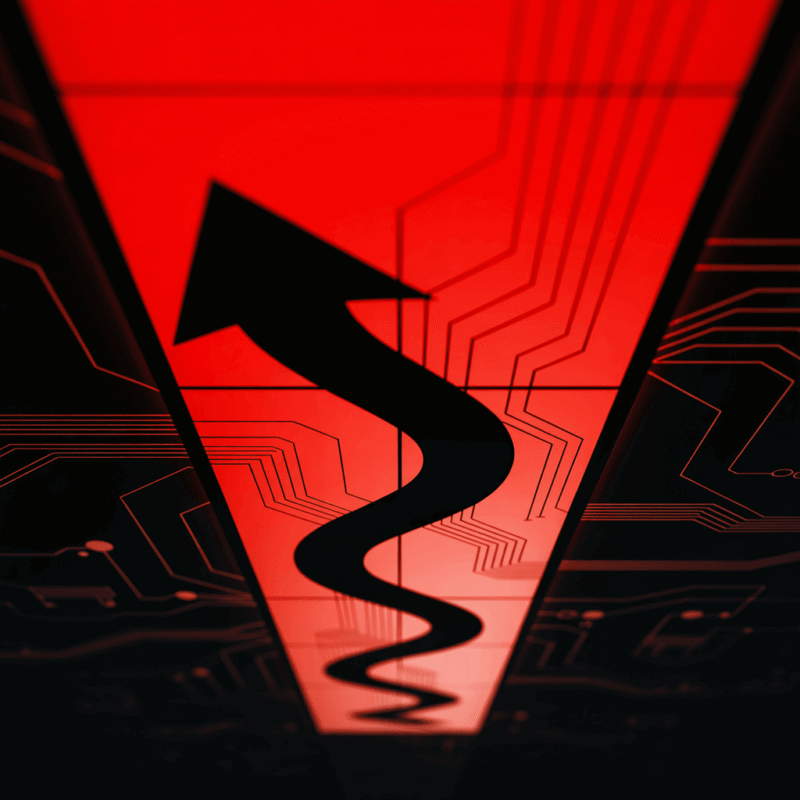 arrow like snake going up illustration